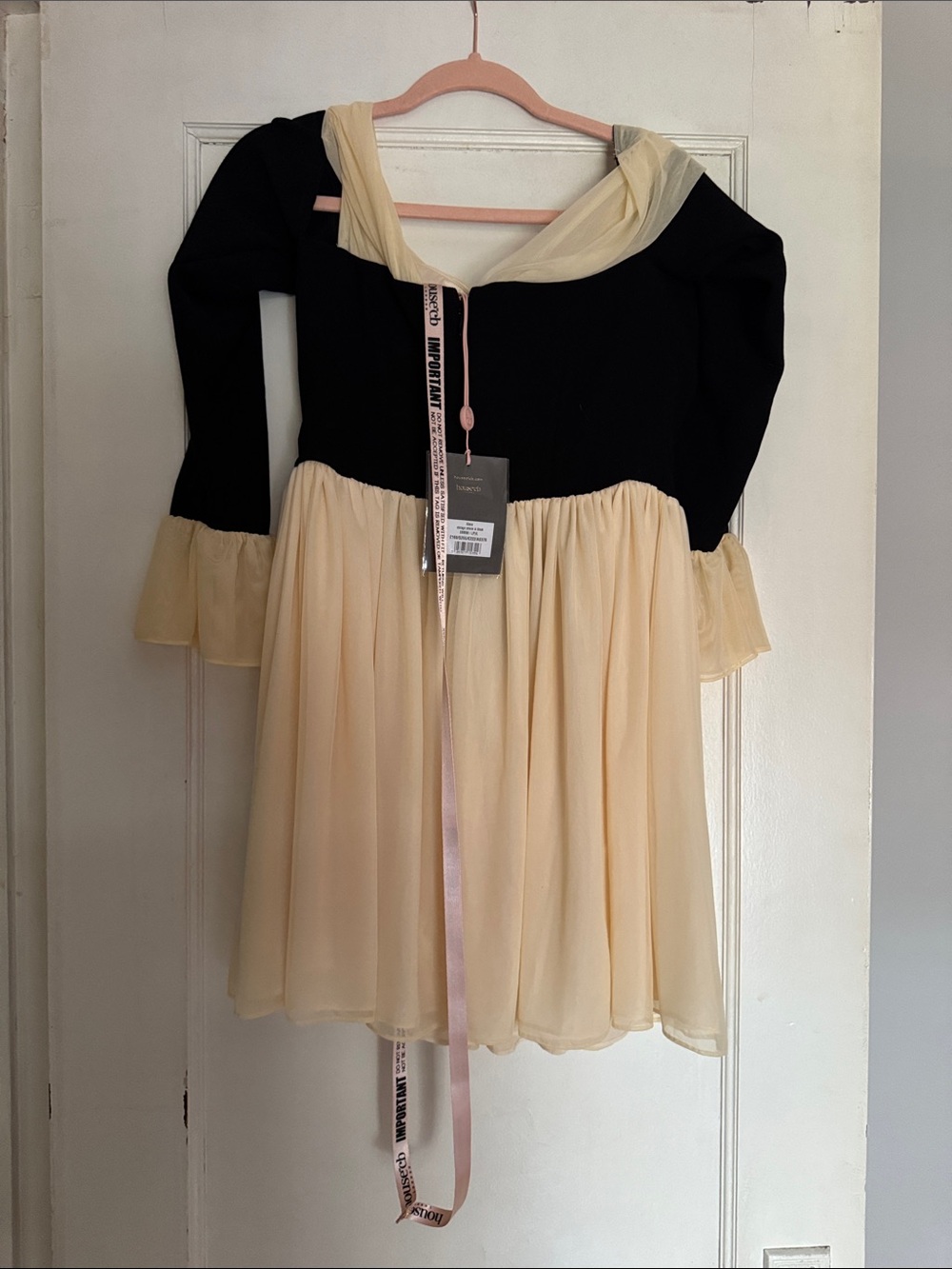 House of CB black and Crème Alana Dress - Picture 8 of 9